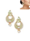 Green Meenakari Chandbali indian New Sparkly Designer For Party And Functions Latest Earrings Collection 1852